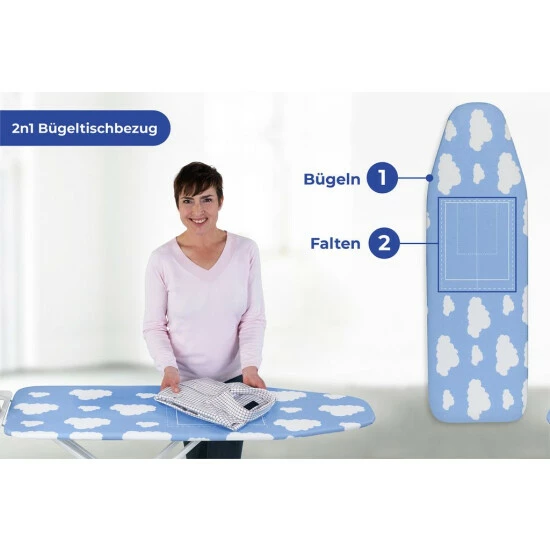 Wenko Bügeltischbezug 2 In 1 Mit Faltschablone 128 X 54 Cm 5 Wenko Bügeltischbezug 2 In 1 Mit Faltschablone 128 X 54 Cm – Bild 3