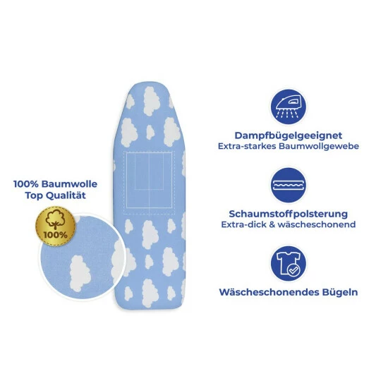 Wenko Bügeltischbezug 2 In 1 Mit Faltschablone 128 X 54 Cm 6 Wenko Bügeltischbezug 2 In 1 Mit Faltschablone 128 X 54 Cm – Bild 4