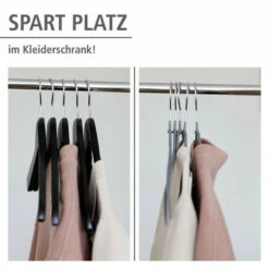 WENKO 20er Set Kleiderbügel Alessia - Rutschfester Formbügel, Gummiert, Grau -Günstiges Wenko Geschäft unnamed file 5729