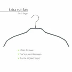 WENKO 20er Set Kleiderbügel Alessia - Rutschfester Formbügel, Gummiert, Grau -Günstiges Wenko Geschäft unnamed file 5736