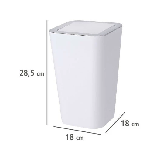 Wenko Schwingdeckeleimer Candy White & Reinigungsschwamm, 2er Set 3 Wenko Schwingdeckeleimer Candy White & Reinigungsschwamm, 2er Set