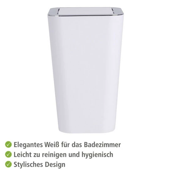 Wenko Schwingdeckeleimer Candy White & Reinigungsschwamm, 2er Set 8 Wenko Schwingdeckeleimer Candy White & Reinigungsschwamm, 2er Set – Bild 6