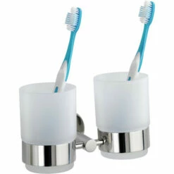 Wenko Zahnputzbecherhalter Duo Bosio Edelstahl Glänzend -Günstiges Wenko Geschäft unnamed file 5848