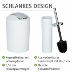 WENKO Badezimmer Set Calvo Weiß Matt, 4-teilig Aus Kunststoff | 4-teiliges Bad Accessoire Set -Günstiges Wenko Geschäft unnamed file 589