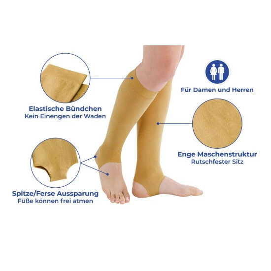 Wenko Stützstrümpfe Hautfarben Größe L 8 Wenko Stützstrümpfe Hautfarben Größe L – Bild 6