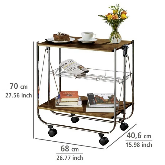 Wenko Servierwagen Dinett Deluxe Walnuss 10 Wenko Servierwagen Dinett Deluxe Walnuss – Bild 8