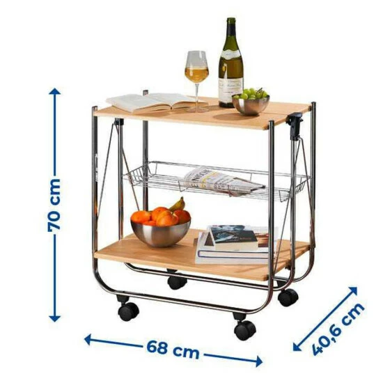 Wenko Servierwagen Dinett Deluxe Walnuss 12 Wenko Servierwagen Dinett Deluxe Walnuss – Bild 10