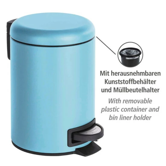 Wenko Kosmetik Treteimer Leman Blau 3 L 13 Wenko Kosmetik Treteimer Leman Blau 3 L – Bild 11