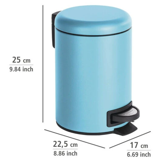 Wenko Kosmetik Treteimer Leman Blau 3 L 14 Wenko Kosmetik Treteimer Leman Blau 3 L – Bild 12