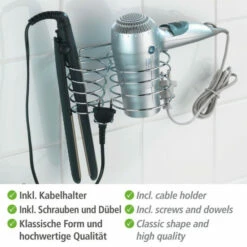 Wenko Haartrocknerhalter Und Glätteisenhalter Classic 15 Wenko Haartrocknerhalter Und Glätteisenhalter Classic -Günstiges Wenko Geschäft unnamed file 6189