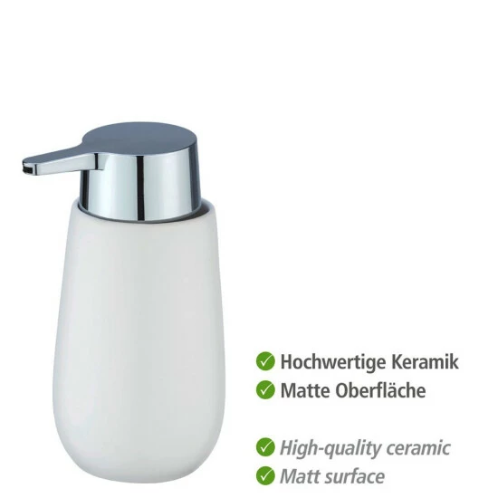 Wenko Seifenspender Badi Weiß Keramik 12 Wenko Seifenspender Badi Weiß Keramik – Bild 10