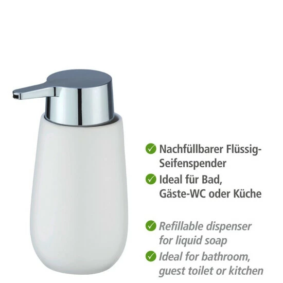 Wenko Seifenspender Badi Weiß Keramik 13 Wenko Seifenspender Badi Weiß Keramik – Bild 11