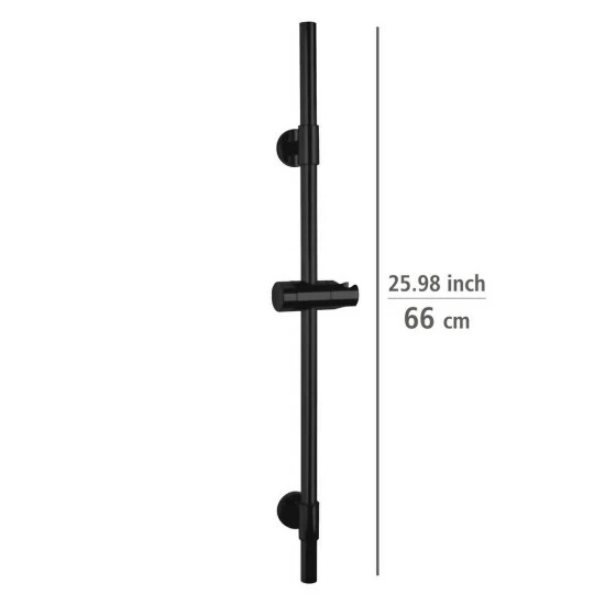 Wenko Duschstange Basic Schwarz 6 Wenko Duschstange Basic Schwarz – Bild 4