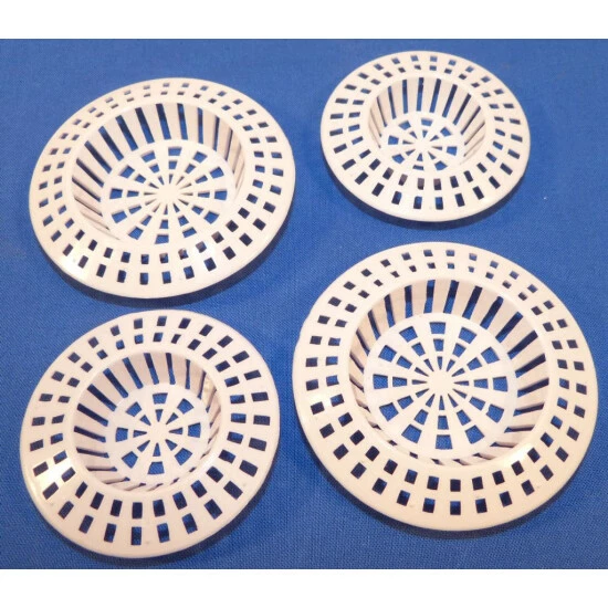 Wenko Abfluss-Sieb Weiß 4er Set 6 Wenko Abfluss-Sieb Weiß 4er Set – Bild 4