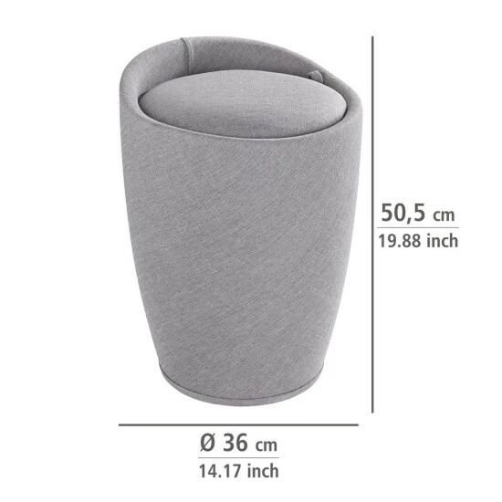 Wenko Hocker Candy Light Grey Leinenoptik, Mit Wäschesack 7 Wenko Hocker Candy Light Grey Leinenoptik, Mit Wäschesack – Bild 5
