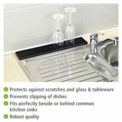 Wenko Abtropfmatte Slim Schwarz 8 X 42 Cm -Günstiges Wenko Geschäft unnamed file 6503