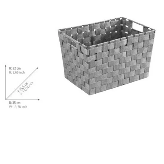 Wenko Aufbewahrungskorb Adria M Grau 4 Wenko Aufbewahrungskorb Adria M Grau – Bild 2