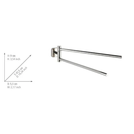 Wenko Handtuchhalter Mezzano Mit 2 Beweglichen Armen Edelstahl 7 Wenko Handtuchhalter Mezzano Mit 2 Beweglichen Armen Edelstahl – Bild 5