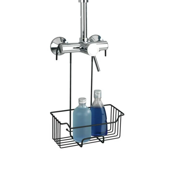 Wenko Thermostat-Dusch-Caddy Milo Schwarz Matt Edelstahl 4 Wenko Thermostat-Dusch-Caddy Milo Schwarz Matt Edelstahl – Bild 2