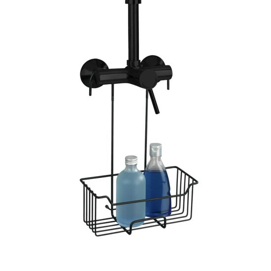 Wenko Thermostat-Dusch-Caddy Milo Schwarz Matt Edelstahl 7 Wenko Thermostat-Dusch-Caddy Milo Schwarz Matt Edelstahl – Bild 5