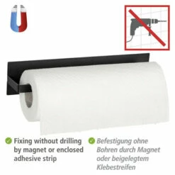 Wenko Magnetischer Küchenrollenhalter Ima Schwarz -Günstiges Wenko Geschäft unnamed file 6699
