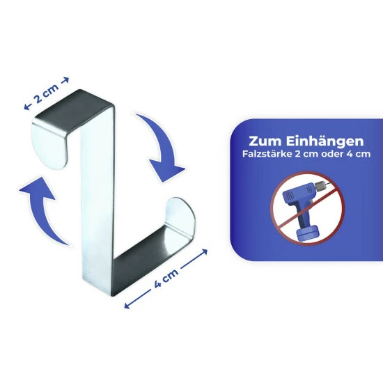 Wenko Türgarderobenhaken Edelstahl 6er Set 7 Wenko Türgarderobenhaken Edelstahl 6er Set – Bild 5