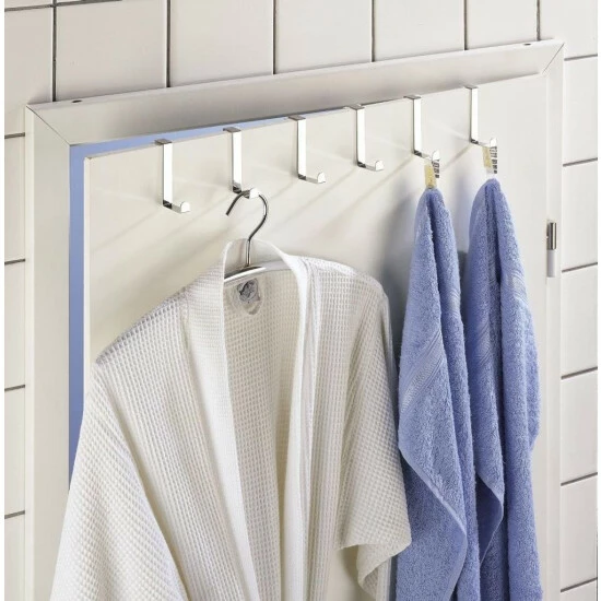 Wenko Türgarderobenhaken Edelstahl 6er Set 9 Wenko Türgarderobenhaken Edelstahl 6er Set – Bild 7