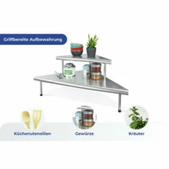 WENKO Küchen-Eckregal Massivo Duo Mit 2 Ablagen Edelstahl Rostfrei -Günstiges Wenko Geschäft unnamed file 7052