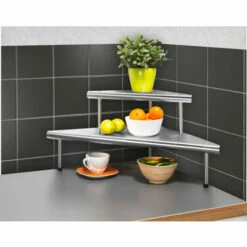 WENKO Küchen-Eckregal Massivo Duo Mit 2 Ablagen Edelstahl Rostfrei -Günstiges Wenko Geschäft unnamed file 7055