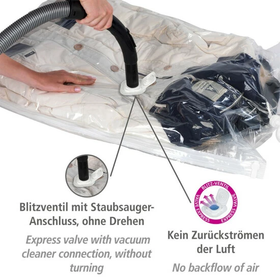 Wenko Vakuum Raumspar-Kleidersack XL 8 Wenko Vakuum Raumspar-Kleidersack XL – Bild 6