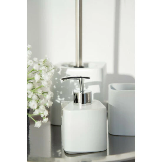 Wenko Seifenspender Hexa Weiß Keramik 6 Wenko Seifenspender Hexa Weiß Keramik – Bild 4