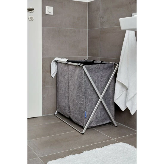 Wenko Wäschesammler Duo Grau Meliert 5 Wenko Wäschesammler Duo Grau Meliert – Bild 3