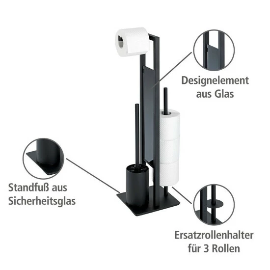 Wenko Stand WC-Garnitur Rivalta Schwarz Matt 6 Wenko Stand WC-Garnitur Rivalta Schwarz Matt – Bild 5