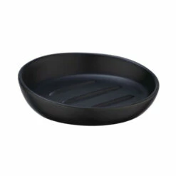 Wenko Seifenablage Badi Schwarz Keramik