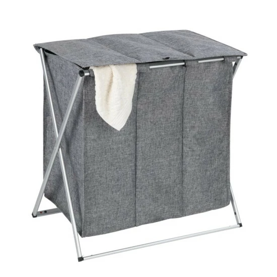 Wenko Wäschesammler Trio Top Grau Meliert 6 Wenko Wäschesammler Trio Top Grau Meliert – Bild 4