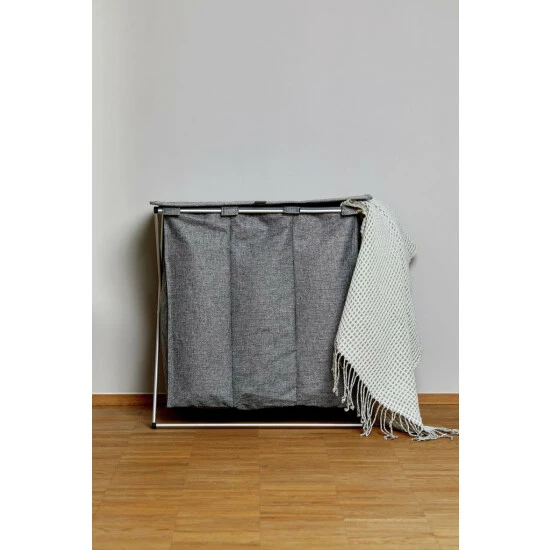 Wenko Wäschesammler Trio Top Grau Meliert 8 Wenko Wäschesammler Trio Top Grau Meliert – Bild 6