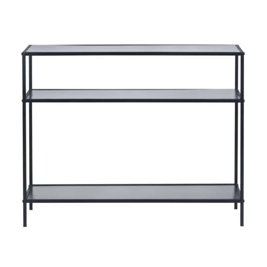 Wenko Konsolentisch Industrial Design, Beistelltisch, Standregal, Flurtisch, Modernes Regal Für Küche, Bad, Wohnzimmer Oder Flur, MDF, Metall, Vintage Look, 2 Böden, Etagen, 100 X 80 X 35 Cm 3 Wenko Konsolentisch Industrial Design, Beistelltisch, Standregal, Flurtisch, Modernes Regal Für Küche, Bad, Wohnzimmer Oder Flur, MDF, Metall, Vintage Look, 2 Böden, Etagen, 100 X 80 X 35 Cm