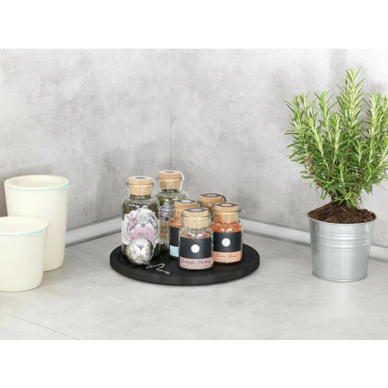 Wenko Schrankrondell Uno Schwarz 4 Wenko Schrankrondell Uno Schwarz – Bild 2