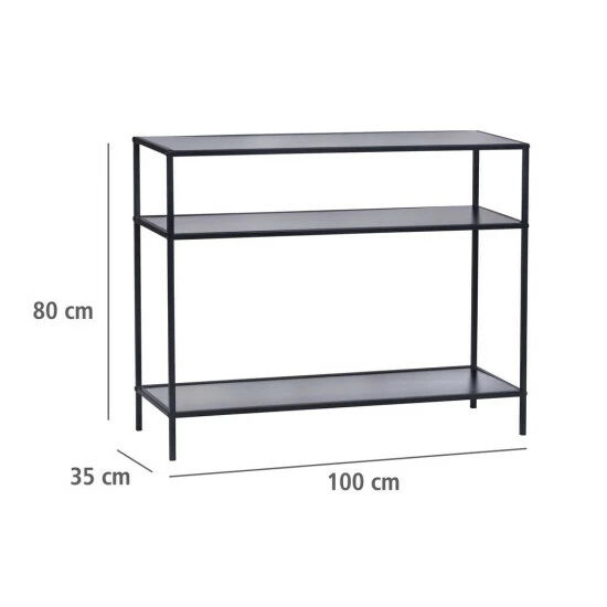 Wenko Konsolentisch Industrial Design, Beistelltisch, Standregal, Flurtisch, Modernes Regal Für Küche, Bad, Wohnzimmer Oder Flur, MDF, Metall, Vintage Look, 2 Böden, Etagen, 100 X 80 X 35 Cm 6 Wenko Konsolentisch Industrial Design, Beistelltisch, Standregal, Flurtisch, Modernes Regal Für Küche, Bad, Wohnzimmer Oder Flur, MDF, Metall, Vintage Look, 2 Böden, Etagen, 100 X 80 X 35 Cm – Bild 4