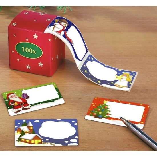 Wenko Weihnachtsetiketten 100 Stück Mit Dispenser 10 Wenko Weihnachtsetiketten 100 Stück Mit Dispenser – Bild 8