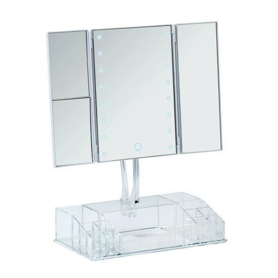 Wenko LED-Standspiegel Mit Organizer Fanano 3 Wenko LED-Standspiegel Mit Organizer Fanano
