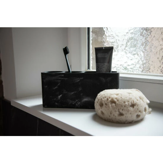 Wenko Badezimmer Set Mod. Novara Schwarz 2-teilig 4 Wenko Badezimmer Set Mod. Novara Schwarz 2-teilig – Bild 2