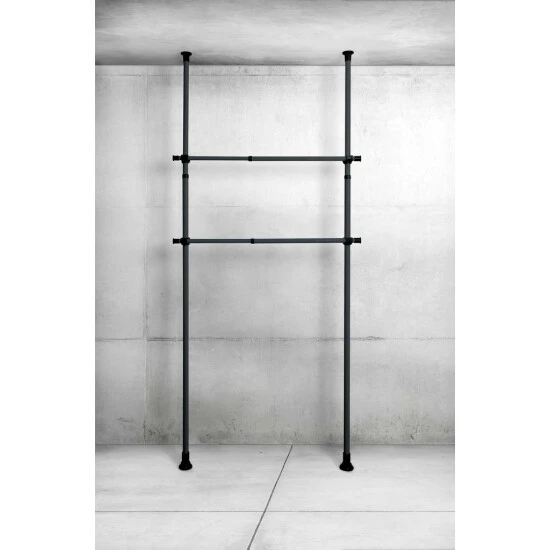 Wenko Kleiderstange Herkules Schwarz 6 Wenko Kleiderstange Herkules Schwarz – Bild 4