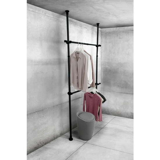 Wenko Kleiderstange Herkules Schwarz 7 Wenko Kleiderstange Herkules Schwarz – Bild 5