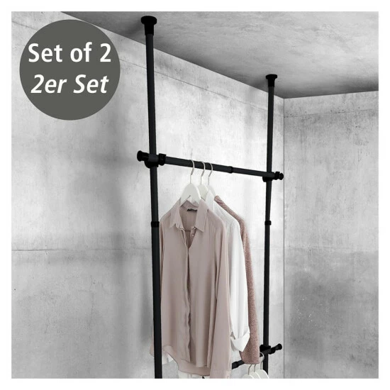 Wenko Kleiderstange Herkules Schwarz 14 Wenko Kleiderstange Herkules Schwarz – Bild 12