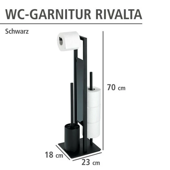 Wenko Stand WC-Garnitur Rivalta Schwarz Matt 12 Wenko Stand WC-Garnitur Rivalta Schwarz Matt – Bild 11