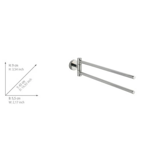 Wenko Handtuchhalter Bosio Glänzend Edelstahl 8 Wenko Handtuchhalter Bosio Glänzend Edelstahl – Bild 6