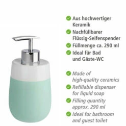 Wenko Seifenspender Malta Mint/Weiß Keramik -Günstiges Wenko Geschäft unnamed file 7836