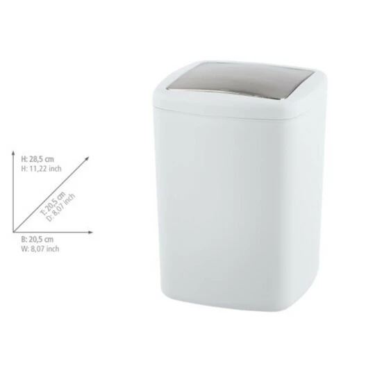 Wenko Schwingdeckeleimer Barcelona L Weiß 3 Wenko Schwingdeckeleimer Barcelona L Weiß