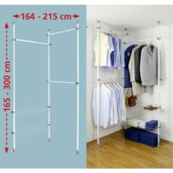 WENKO Teleskop-System Herkules Duo - Verstellbares Ordnungssystem, Garderoben-System, Stahl, 164-215 X 165-300 X 38 Cm, Wei 12 WENKO Teleskop-System Herkules Duo - Verstellbares Ordnungssystem, Garderoben-System, Stahl, 164-215 X 165-300 X 38 Cm, Wei -Günstiges Wenko Geschäft unnamed file 8007